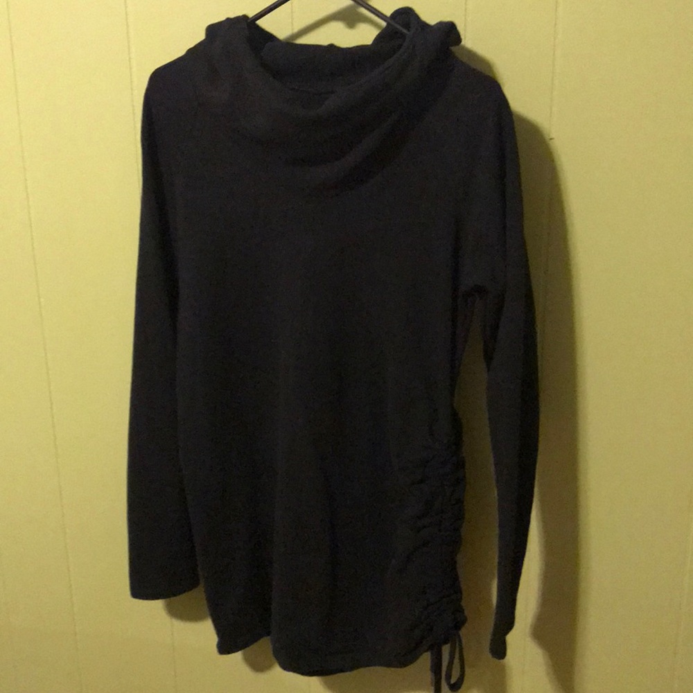 Fig Thick Tunic With Side Drawstring - image 1